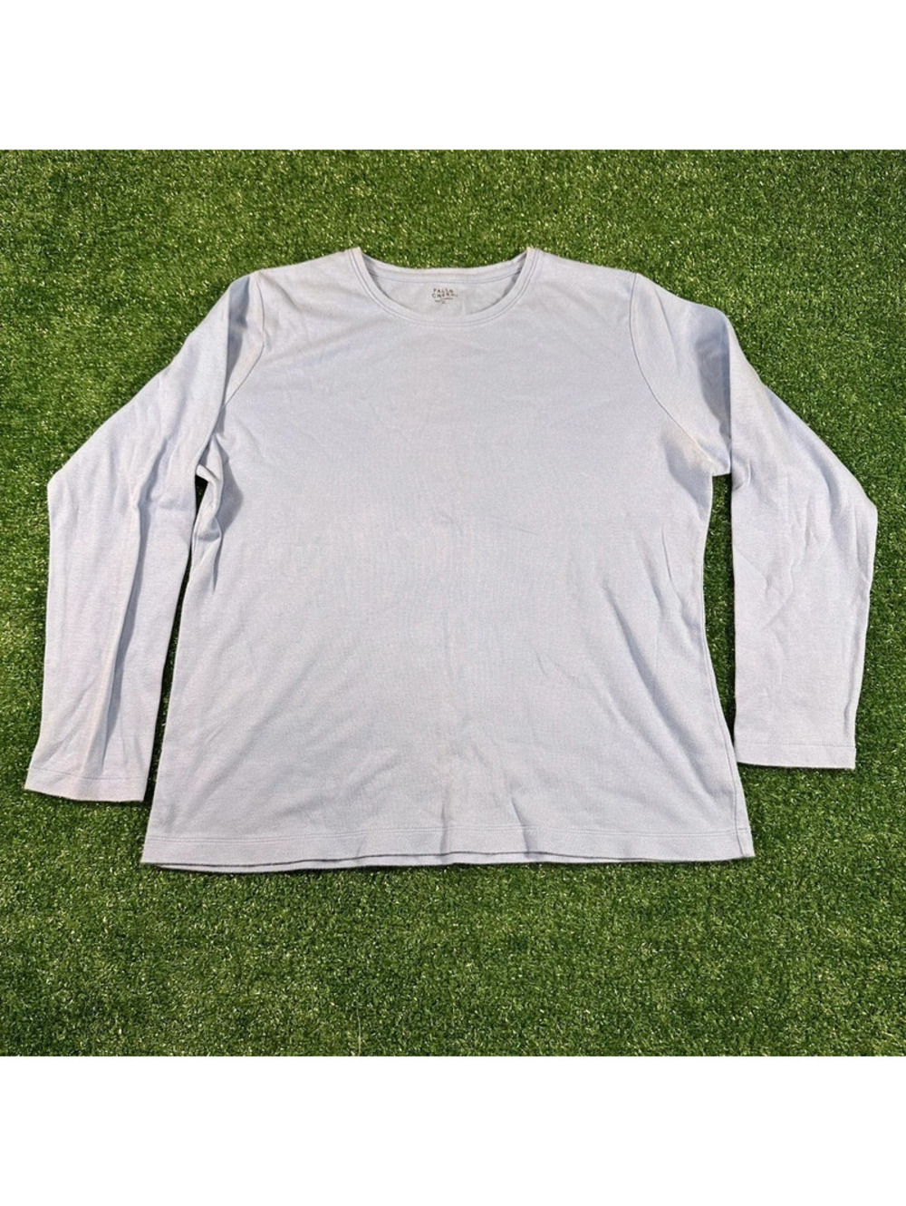 Y2K falls creek plain light blue long sleeve shirt size xl womens
